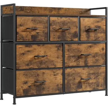 Komoda SONGMICS Látková komoda, 98x28.5x85cm, černá Komoda