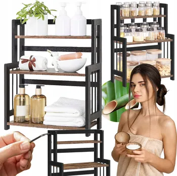 POLIČKA NA KOŘENÍ KUCHYŇSKÝ ORGANIZÉR REGÁL NA PRACOVNÍ DESKU STOJAN DO KUCHYNĚ