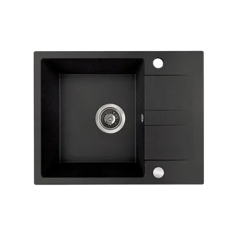 Granitový dřez Kuchinox Dřez 1 komorový s odkapávačem Laut, granit - SBZ_713Y, černý