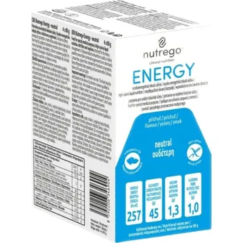 Speciální výživa Nutrego Energy Příchuť Neutral por.sol. 4× 80 g