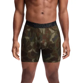 Pánské termo spodky Boxerky Under Armour PRINT 6in 3 Pack Boxer Shorts 1383879-392 Velikost XXL