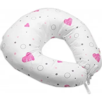 Kojící polštář Kojící polštář/podkova, bavlna, I love Girl Baby Nellys, růžová/bílá