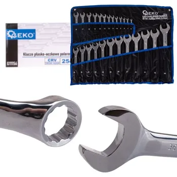 Klíč Klíče očkoploché 6-36mm, CrV, sada 25ks GEKO 5.980 Kg HOBY Sklad3 G11156 (5.980 Kg HOBY Sklad3 G11156)