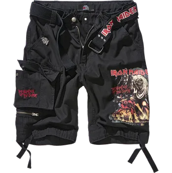 Pánské kraťasy BRANDIT kraťasy Iron Maiden Savage Shorts The Number of The Beast black edition černé Velikost: L