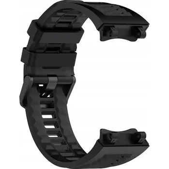 Silikonový gumový řemínek pro CHYTRÉ HODINKY AMAZFIT T-Rex 2 - ČERNÝ + nástroj pro výměnu