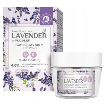 Pleťový krém Vyživující pleťový krém Flos-Lek Lavender 0 SPF den a noc 50 ml