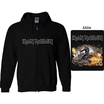 Pánská mikina Iron Maiden mikina s kapucí a zipem 17 S