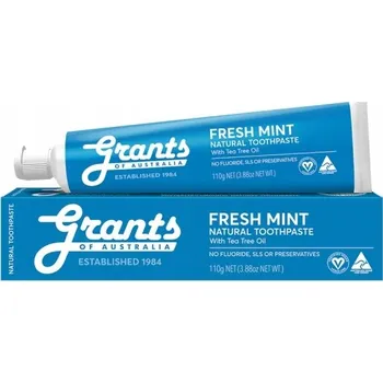 zubní pasta Grants of Australia Fresh Mint Natural Toothpaste přírodní osvěžující zubní pasta bez fluoru 110g