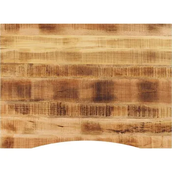 Stolní podložka zahrada-XL Stolní deska s výřezem 100x80x2,5 cm masivní hrubý mangovník 370190