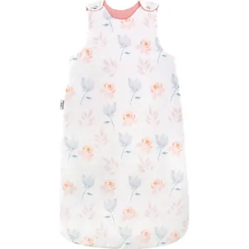 Spací pytel pro miminko Spací vak bavlna, Zvonek, pudrově růžová/bílá