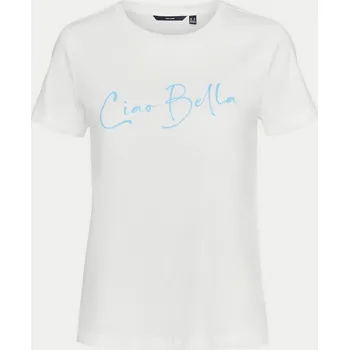 Dámské tričko Vero moda Dámské tričko VERO MODA-10308688 VMODESSA Snow White Bílé