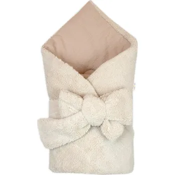Zavinovačka Luxusní oboustranná zavinovačka/deka/podložka se stuhou, béžová
