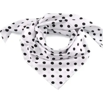 Kalhotky Bavlněný šátek bílý s černými puntíky