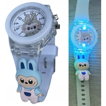 Hodinky Dětské LED hodinky LABUBU s ručičkami – SVÍTÍCÍ pro holky