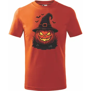 ON-DESIGN Dětské tričko dýně s kloboukem Velikost: 158 cm/12 let, Barva: oranžová