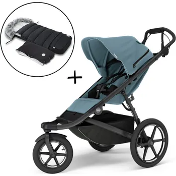 Dětské zboží Thule Urban Glide 3 Mid blue s magnetickou sponou 2025 + Fusak a rukávník JOMK Northern Black