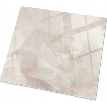 Jídelní stůl Skleněná ochranná deska na stůl čtvercová, mramorový vzor, 50x50 cm