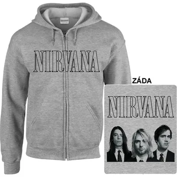 Pánská mikina Nirvana - mikina s kapucí a zipem 8