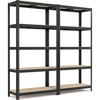 Nábytek SONGMICS Pětipatrové regály, 180x90x40cm, černé Regály