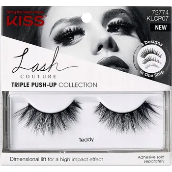 Péče o řasy a obočí Řasy v páscích Kiss 3D Volume Lash Teddy