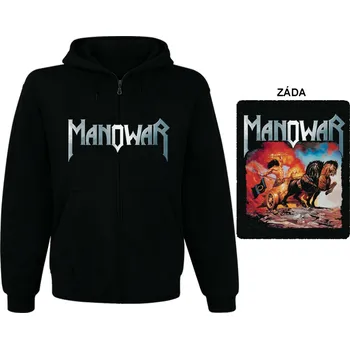 Pánská mikina Manowar - mikina s kapucí a zipem 4