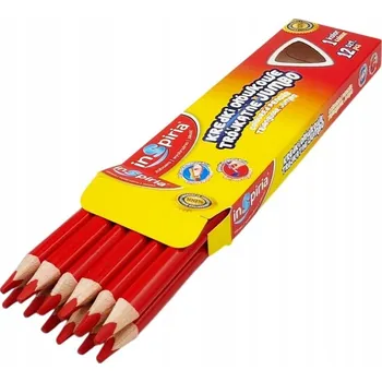 Pastelka INSPIRIA TROJHRANNÁ PASTELKA TUŽKOVÁ JUMBO BALENÍ 12 KUSŮ ČERVENÁ BARVA