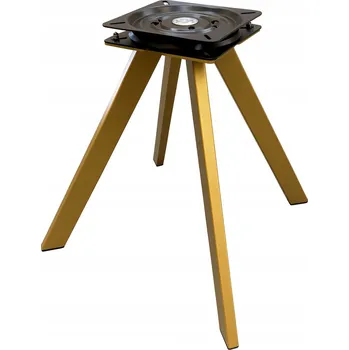 Nábytkové kování KOVÁNÍ PRO ŽIDLI, KOVOVÁ NOHA S OTOČNÝM MECHANISMEM, ZÁKLADNA PRO ŽIDLI 45x45 CM, ZLATÁ MATNÁ