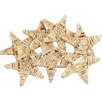 Vánoční dekorace Dekorace - Lata hvězda 8 cm - přírodní 50 ks
