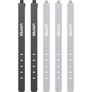 Stahovací páska Unitek Silikonové pásky na kabely černé/šedé