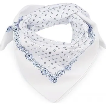 Kalhotky Bavlněný šátek bílý s modrým vzorkem