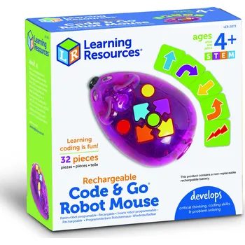 Výuková hračka Learning Resources - Sada aktivit s myší Code & Go® – dobíjecí