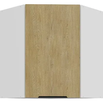 Kuchyňská skříňka LEMPERT Horní rohová skříňka CREMONA WH 24 (60x60 / 72 cm) - dub cremona / bílá