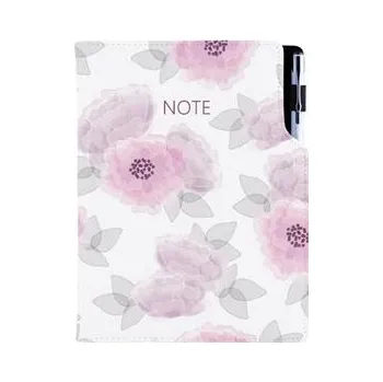 Zápisník Notes - zápisník DESIGN A5 čtverečkovaný - Pivoňka