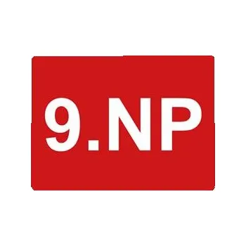 Označení podlaží - 9.NP, samolepka 200x150