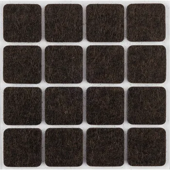 Podložka pod nábytek NEO TOOLS Samolepicí plstěné podložky, tmavě hnědé 25x25 mm, 16 ks