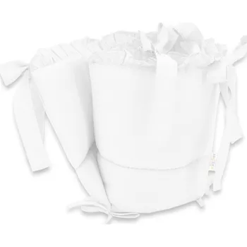 mantinel do postýlky Mantinel s volánkem do postýlky 120 x 60 cm, 180cm Royal - bílý, Baby Nellys