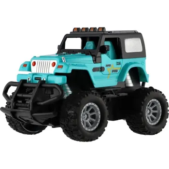 autíčko Teddies Auto RC terénní 14 cm 27MHz se světlem Tyrkysové