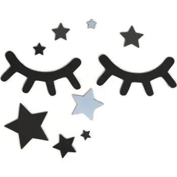 Dekorace na zeď - Spící očka s hvězdičkami, modré, Adam Toys