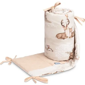 mantinel do postýlky Mantinel do postýlky, mušelín, bavlna - Zábava v lese, béžový