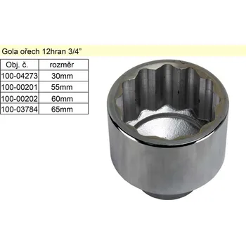 Sada nářadí TRIUMF Gola ořech dvanáctihran 55mm 3/4" 12hran 0.9 Kg NÁŘADÍ Sklad2 100-00201 (0.9 Kg NÁŘADÍ Sklad2 100-00201)