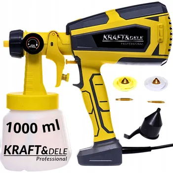 Stříkací pistole Pistolet do malowania KD1656 500 W 1000 ml pro malování, laky a lazury, 3 trysky