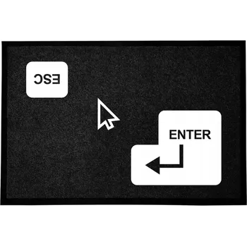 Rohožka Vstupní rohožka černá dekorativní Dárek Do Domu Enter Escape 60x40