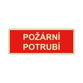 Požární potrubí - fotoluminiscenční tabulka s dírkami, plast 2 mm 210x80 mm