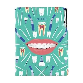 Zápisník Notes - zápisník DESIGN A4 čtverečkovaný - mátová - Zubař