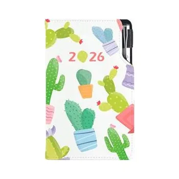 Diář Diář DESIGN týdenní kapesní 2026 český - Kaktus