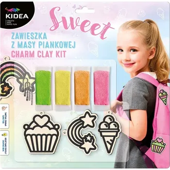 kreativní sada Kreativní sada pro děti - Přívěsek z pěnové hmoty Sweet KIDEA - Skvělá zábava