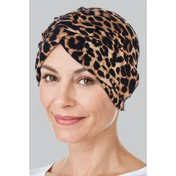 Klobouk Aradesa Dámský turban - leopardí vzor