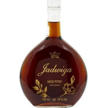 Medovina Apis - Jadwiga v dárkové karafě - Miód pitny Półtorak - Poltorak - 0,7 l 16%, sklo