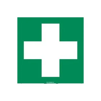 První pomoc - ošetřovna - lékarnička - bezpečnostní tabulka, plast 1 mm 150x150 mm