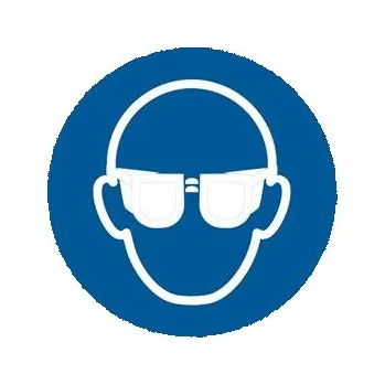 Používej ochranné brýle - SYMBOL, samolepka 100x100